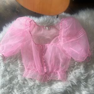 For Love & Lemons pink top RARE